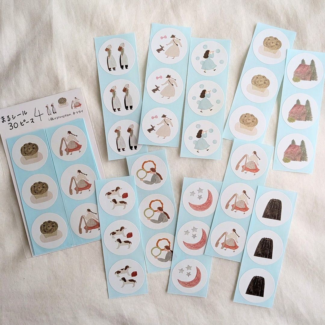 Necktie / 30 round stickers [4]