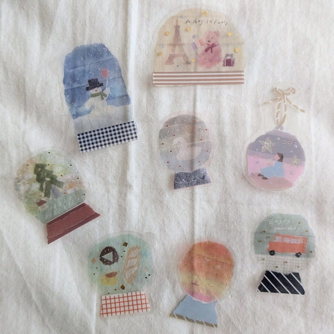 Miki Tamura / Clear Flake Stickers -Snowdome