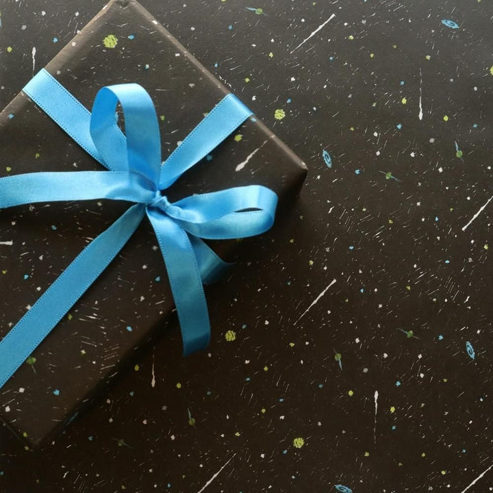REGARO PAPIRO / Wrapping Paper -Universe Pattern Black /5 sheets