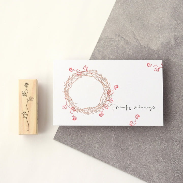 always smiles... / Rubber Stamp -Smilax