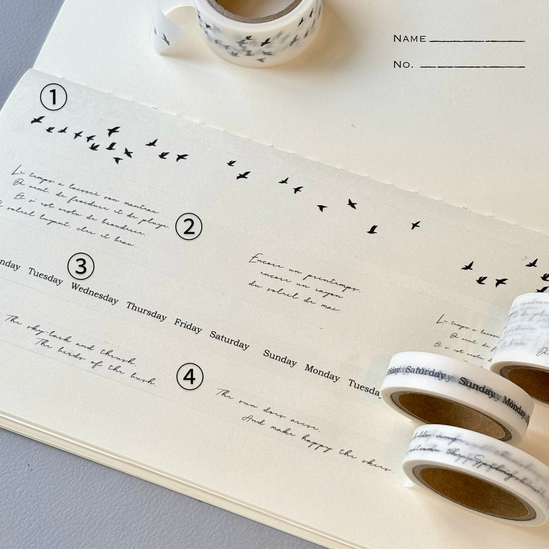 Hutte Paper Works / [easy to write on!] 10mm/20mm width Washi Tape