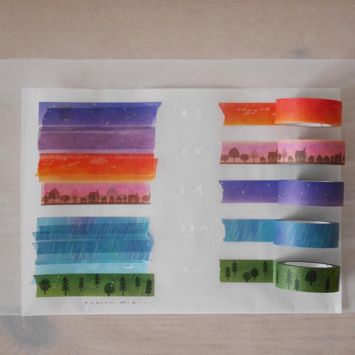 Miki Tamura / 5-Color Torn Washi Tape Art Set -Nature