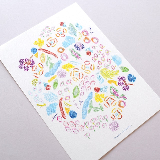 Tomoko Shinozuka / Mini Letter Paper - Flower Garden