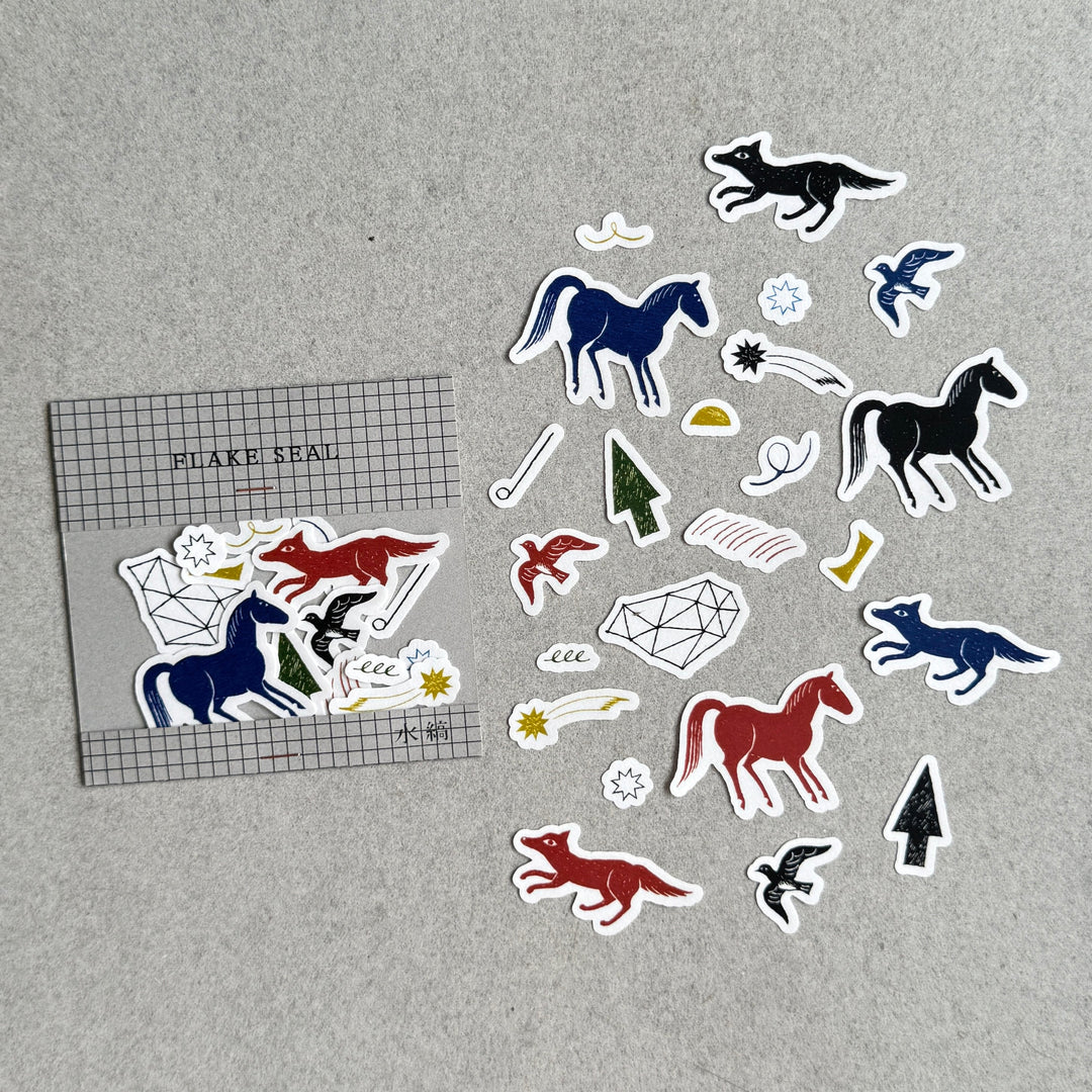 西淑×水縞 フレークシール 夜のあいだ /FS-YR