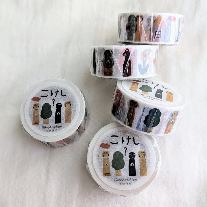 Necktie / Washi Tape -Kokeshi doll