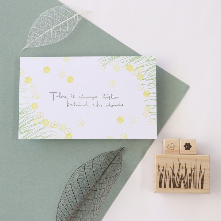 always smiles... / Rubber Stamps Set -narcissus