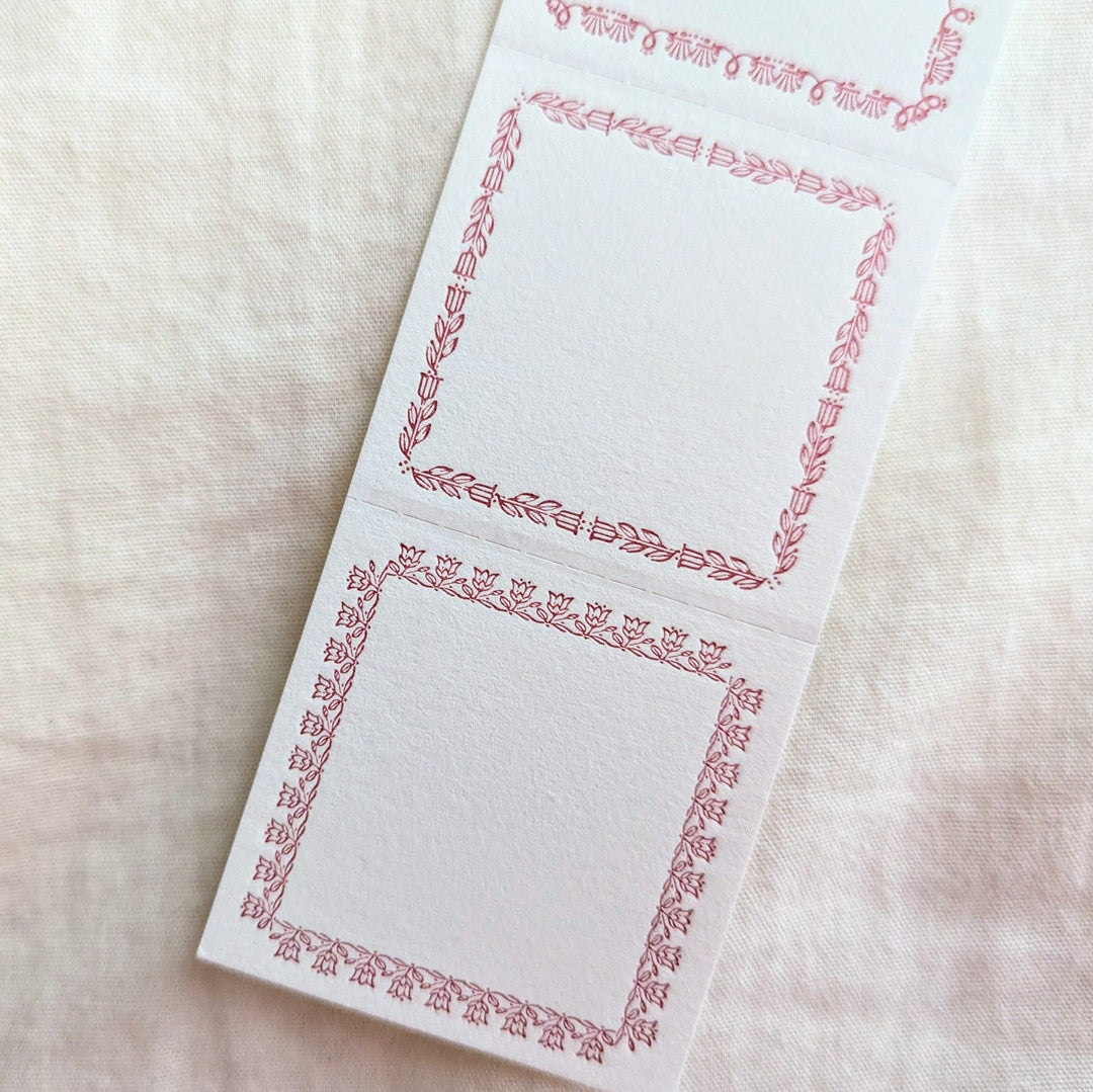 OEDA LETTERPRESS / 3pattern labelbook mini Red