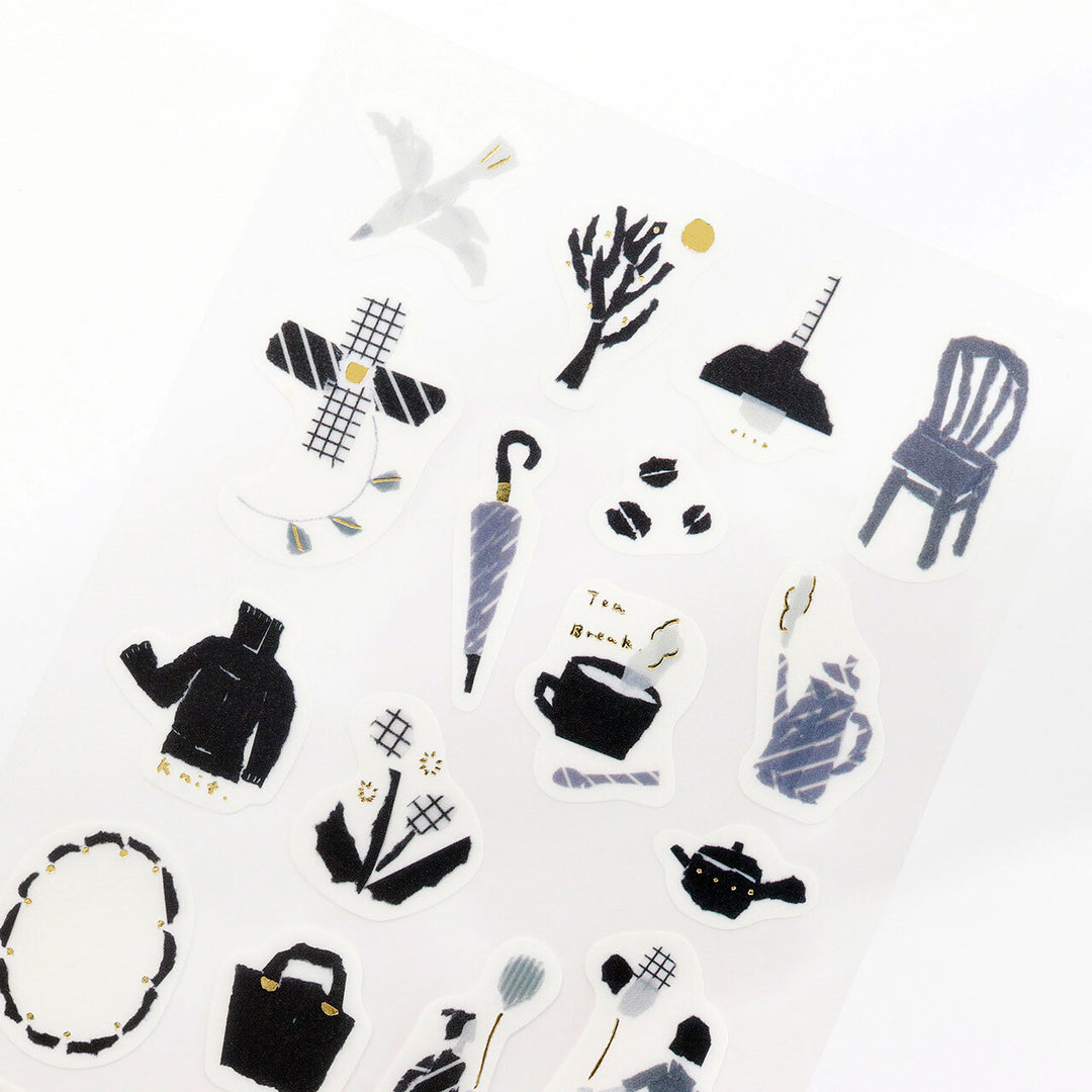 Miki Tamura / Masking Sticker -Monochrome [gold foil]