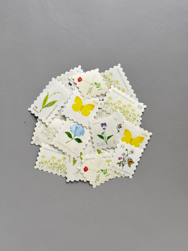 Hutte Paper Works / Flake stickers -Spring field HLB-022