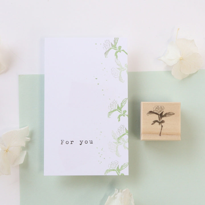 always smile.../ Rubber Stamp -Reeves spiraea
