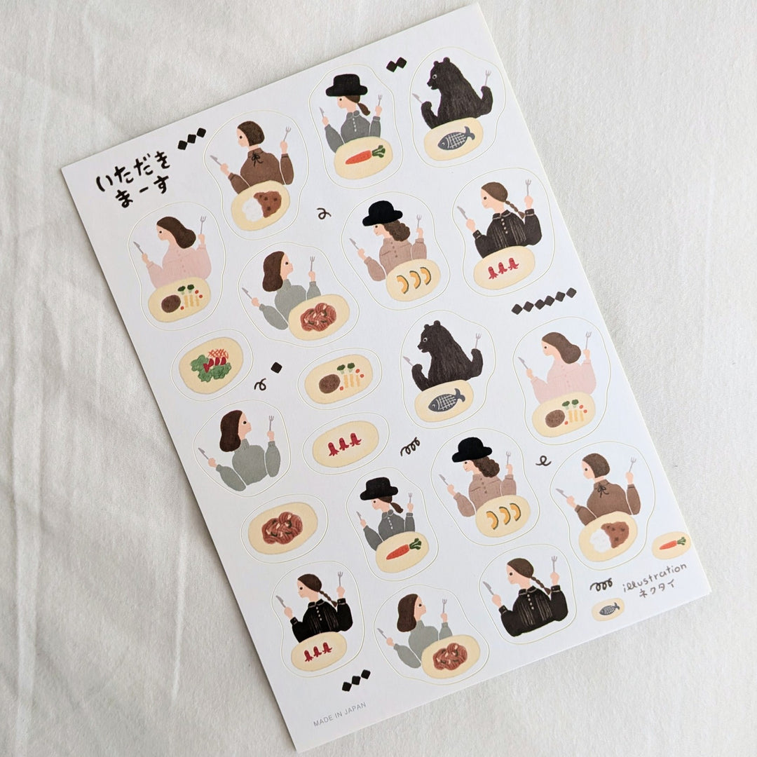 Necktie / Sticker Sheet -Let's Eat!