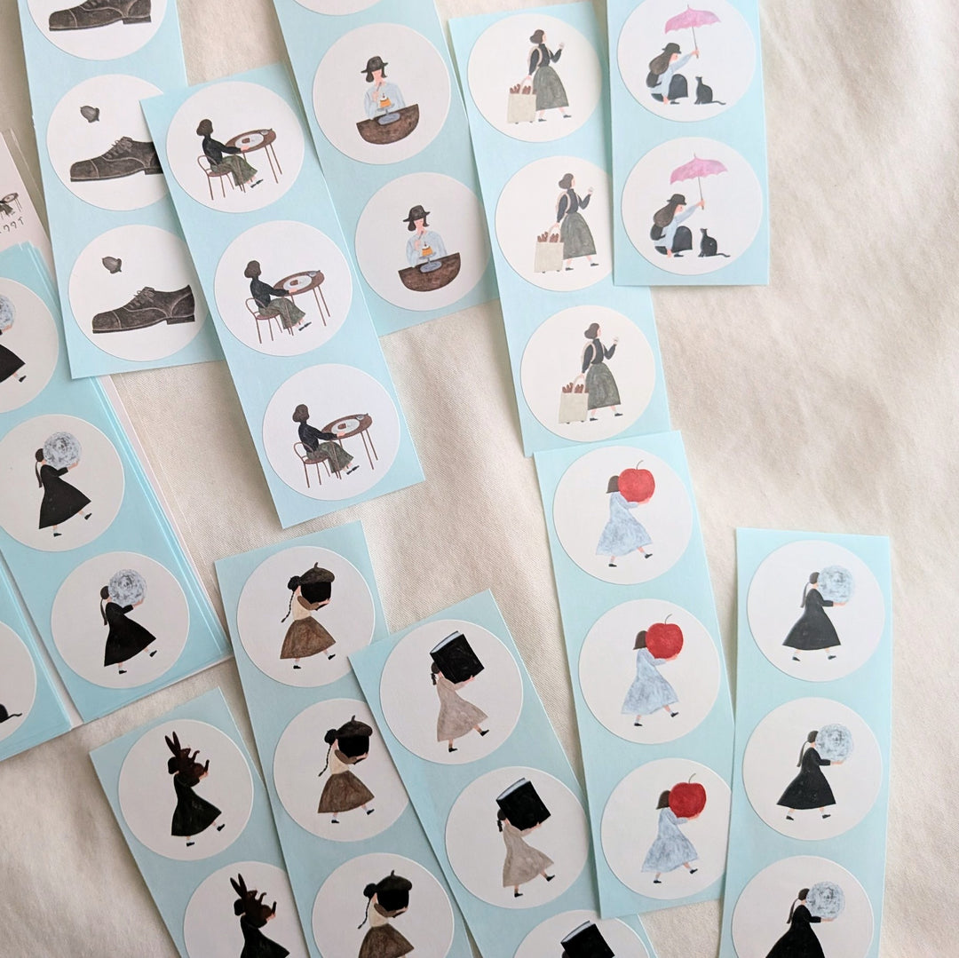 Necktie / 30 round stickers [3]