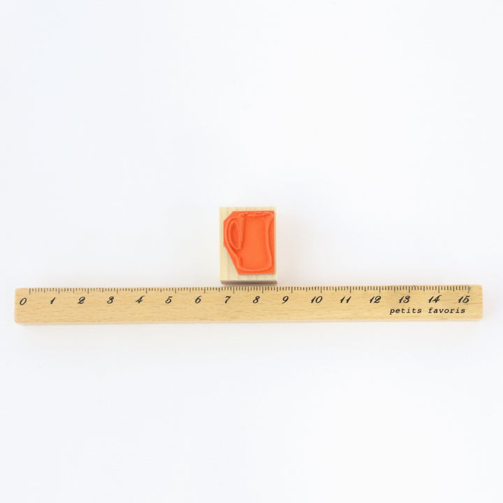 always smile.../ Rubber Stamp -milk vase