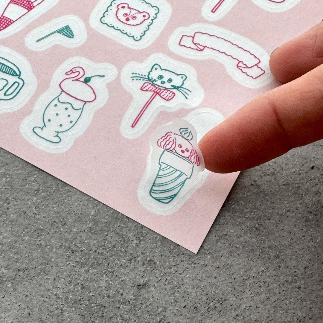 Tobimatsu Shoichiro x Mizushima / Tracing paper sticker -Topping Animal