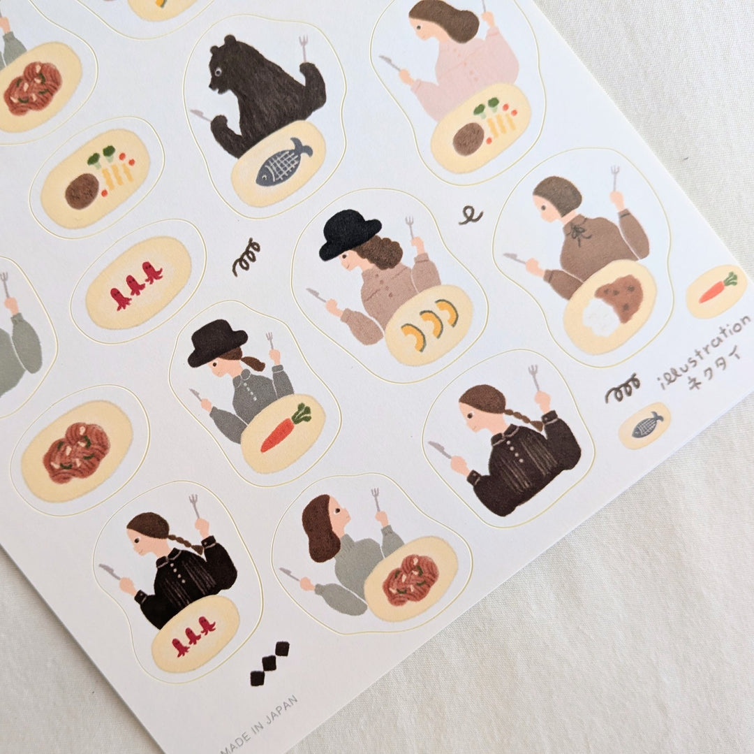 Necktie / Sticker Sheet -Let's Eat!