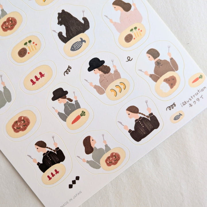 Necktie / Sticker Sheet -Let's Eat!