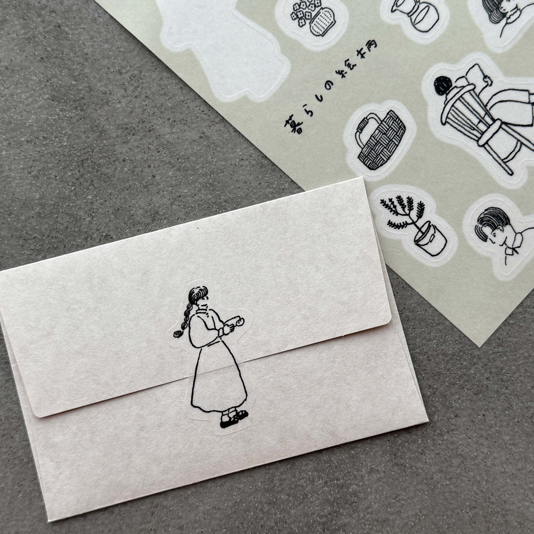 Tobimatsu Shoichiro x Mizushima / Tracing paper sticker -Everyday Life Designs