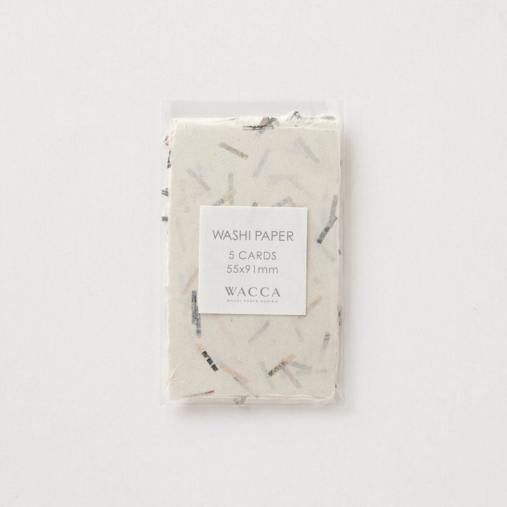 WACCA Handmade deckle edged washi paper card /with Banknote Chip BU36