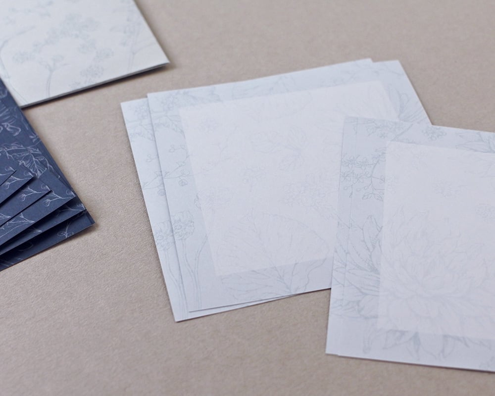 mocolier / Botancial Memo Paper -Leaves and Flowers