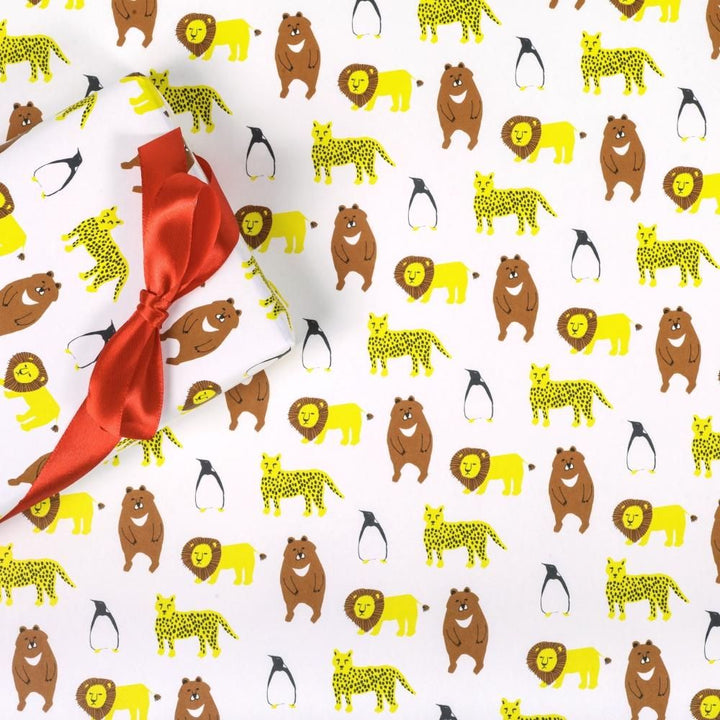 REGARO PAPIRO / Wrapping Paper -Animals /5 sheets