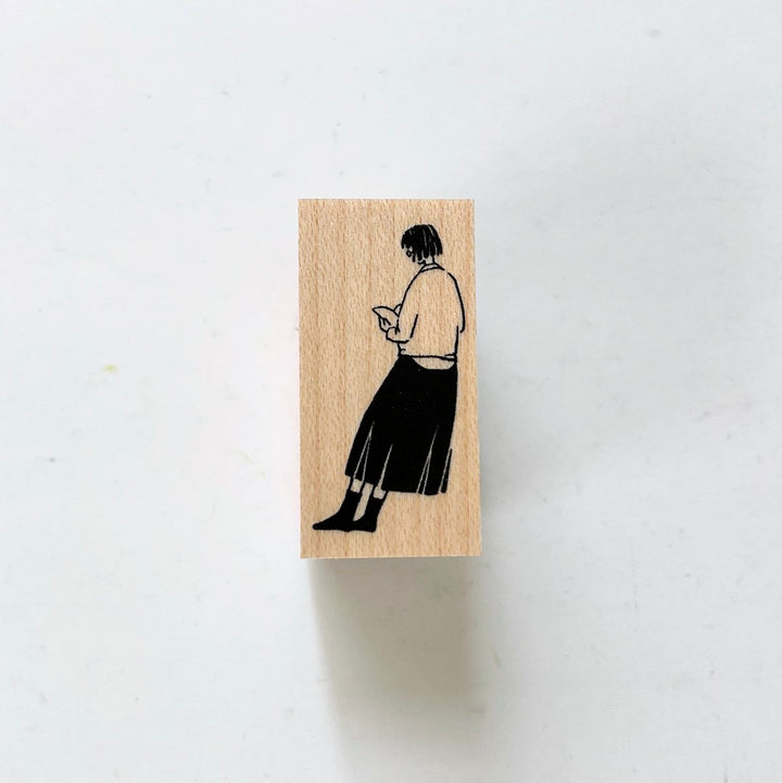 MA7stamp / Rubber Stamp -Fumiko seen from behind