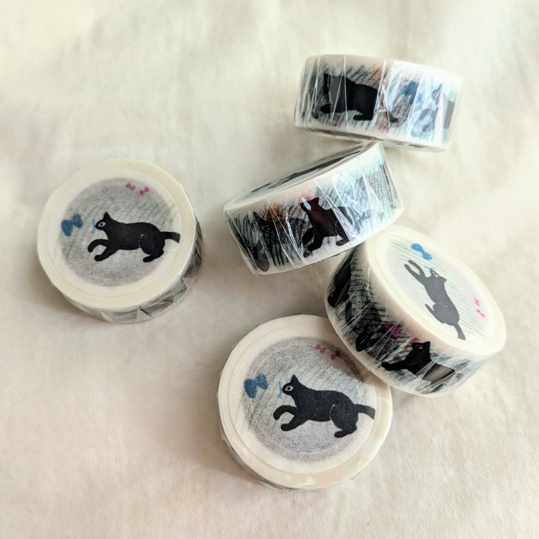 Necktie / Washi Tape -Black cat tape