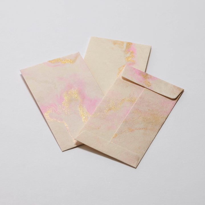 WACCA JAPAN / Fusuma Paper mini envelope -Pink x Gold PC12-PG