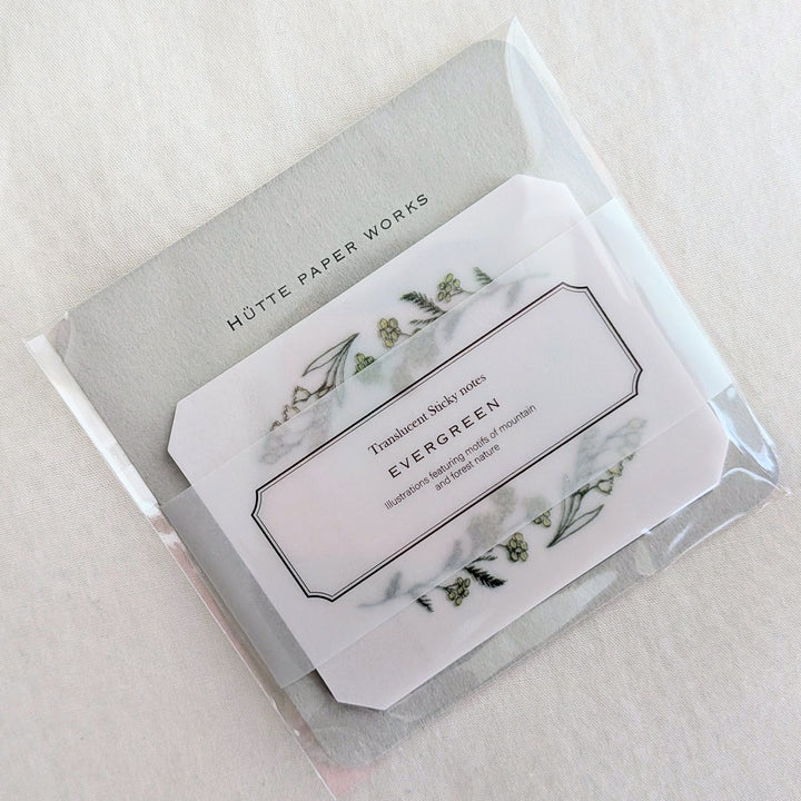 Hutte Paper Works / Tracing Paper Sticky Note -Tansy decorative border HPSM-739