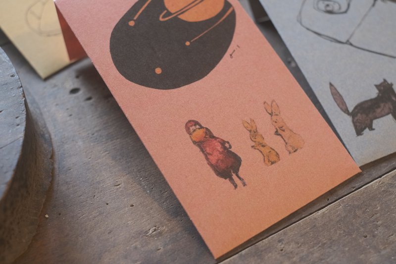 Jun Sasaki / Mini Envelope (PochiBukuro) Space, Fennec, Bear, Ghost & Cat, Sloth