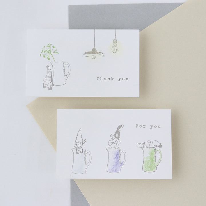 always smile.../ Rubber Stamp -milk vase