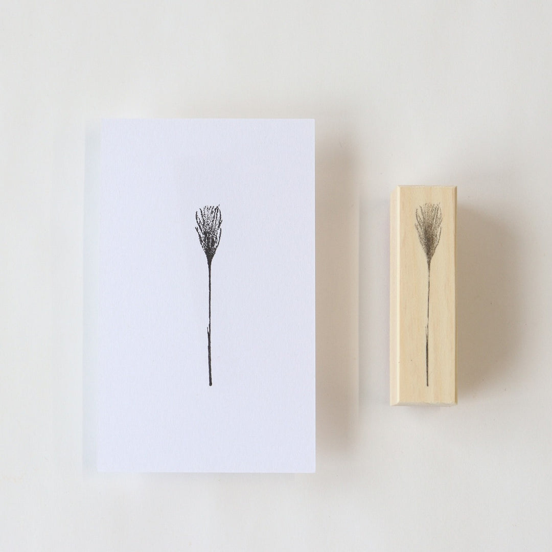 always smiles... / Rubber Stamp -apanese pampas grass