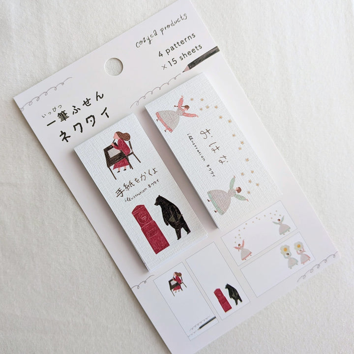 Necktie x cozyca products / Little Message Sticky Notes -Writing a Letter / Flowers