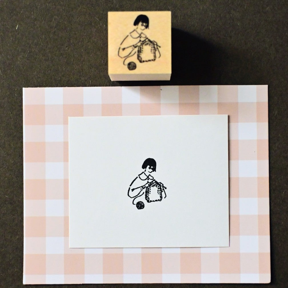 MA7stamp / Rubber Stamp -Fumiko Knitting