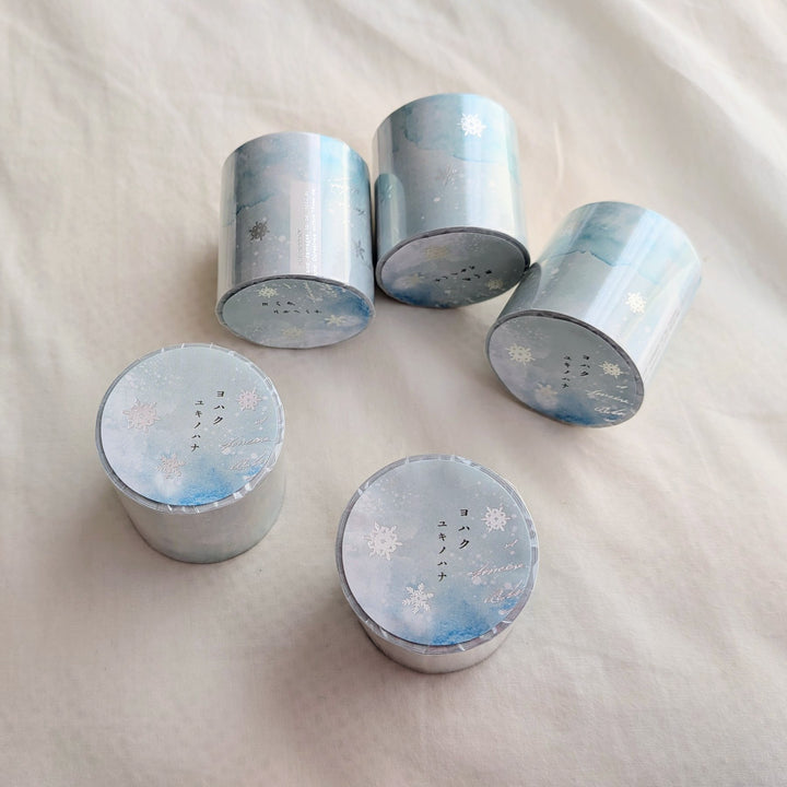 Yohaku / Foil-stamped Rolled Sticky Note -Snow Blossoms RH-002