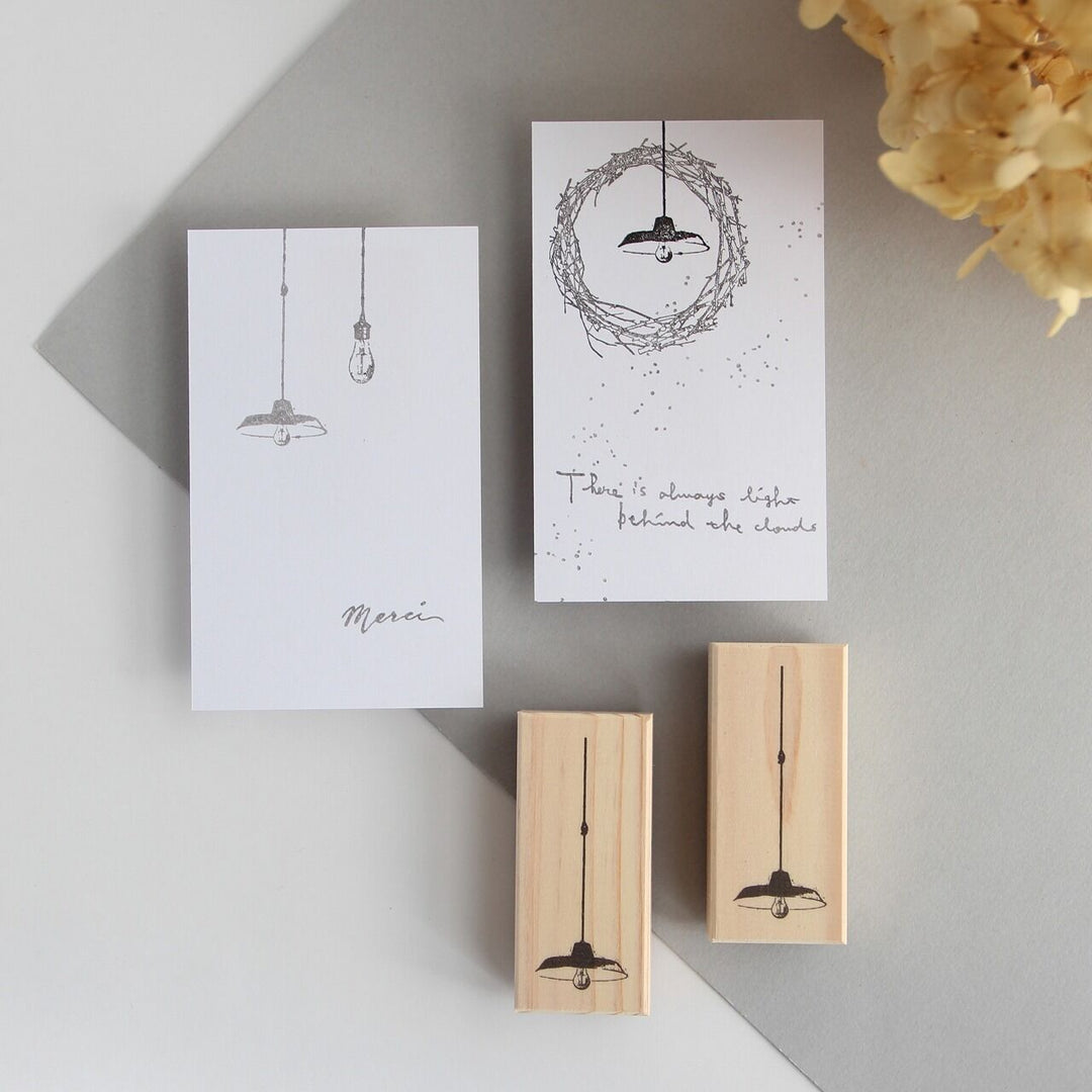 always smiles... / Rubber Stamp -Scandinavian style pendant light