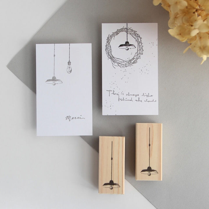 always smiles... / Rubber Stamp -Scandinavian style pendant light