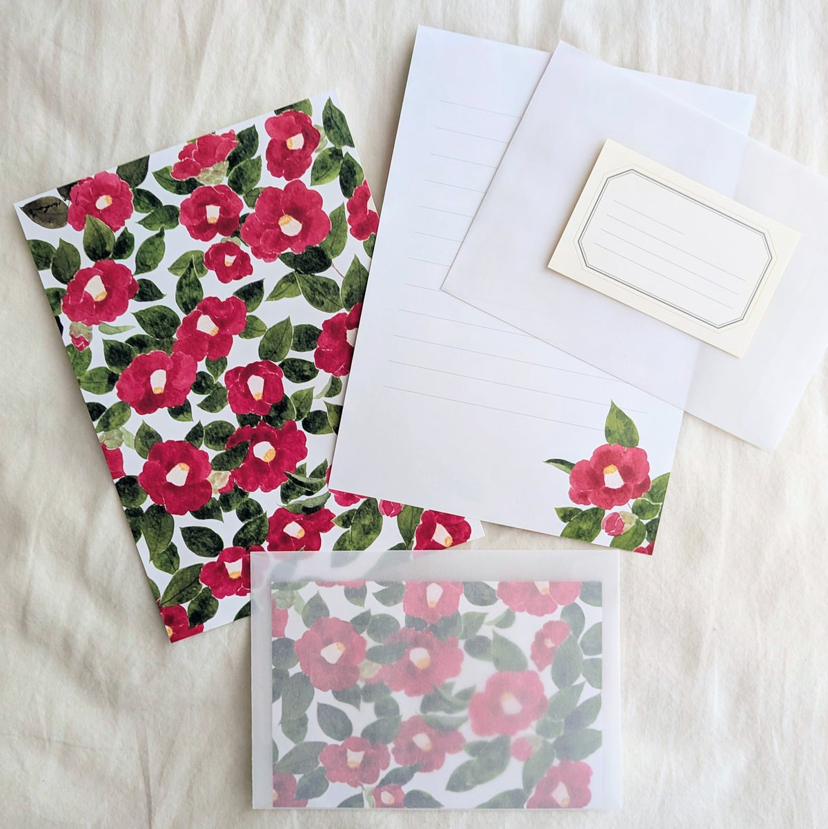 harukazeiro (吉田春香)/ Letter Writing Set -camellia