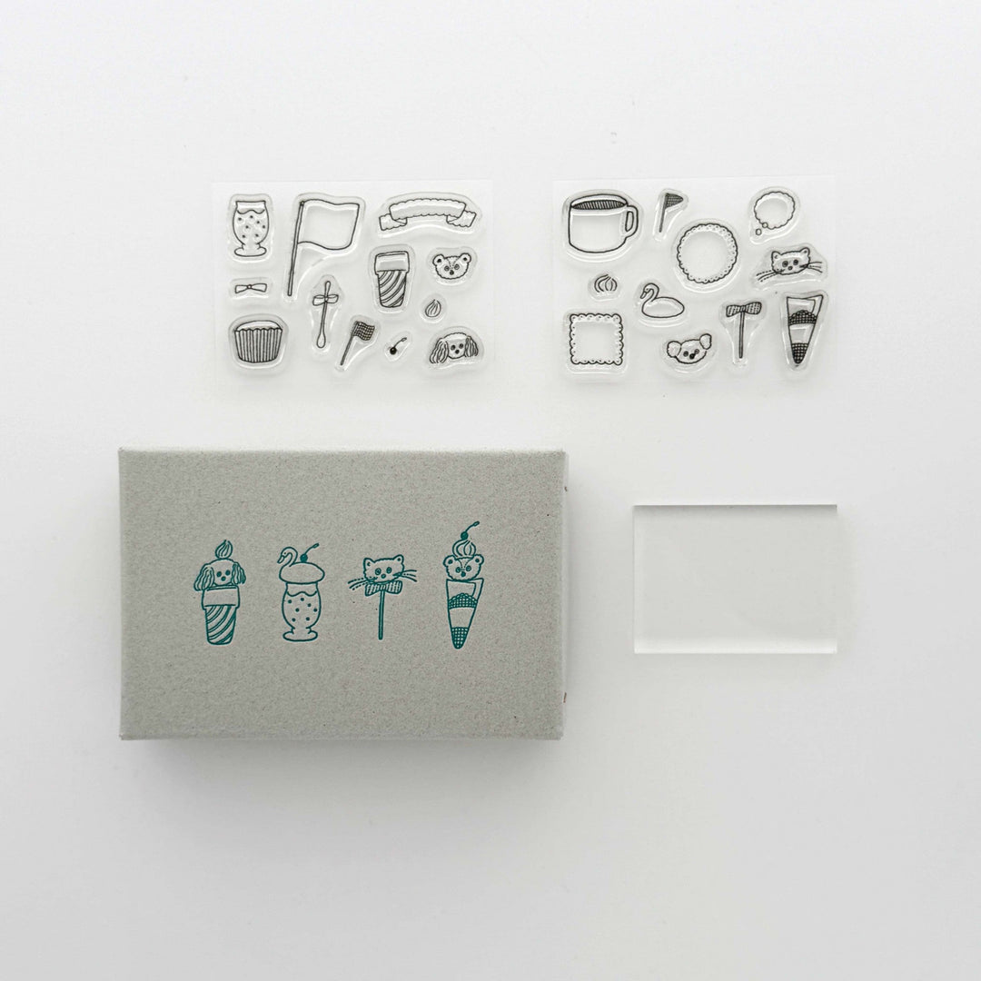 Tobimatsu Shoichiro x Mizushima / Freely combined stamp set -Topping Animal