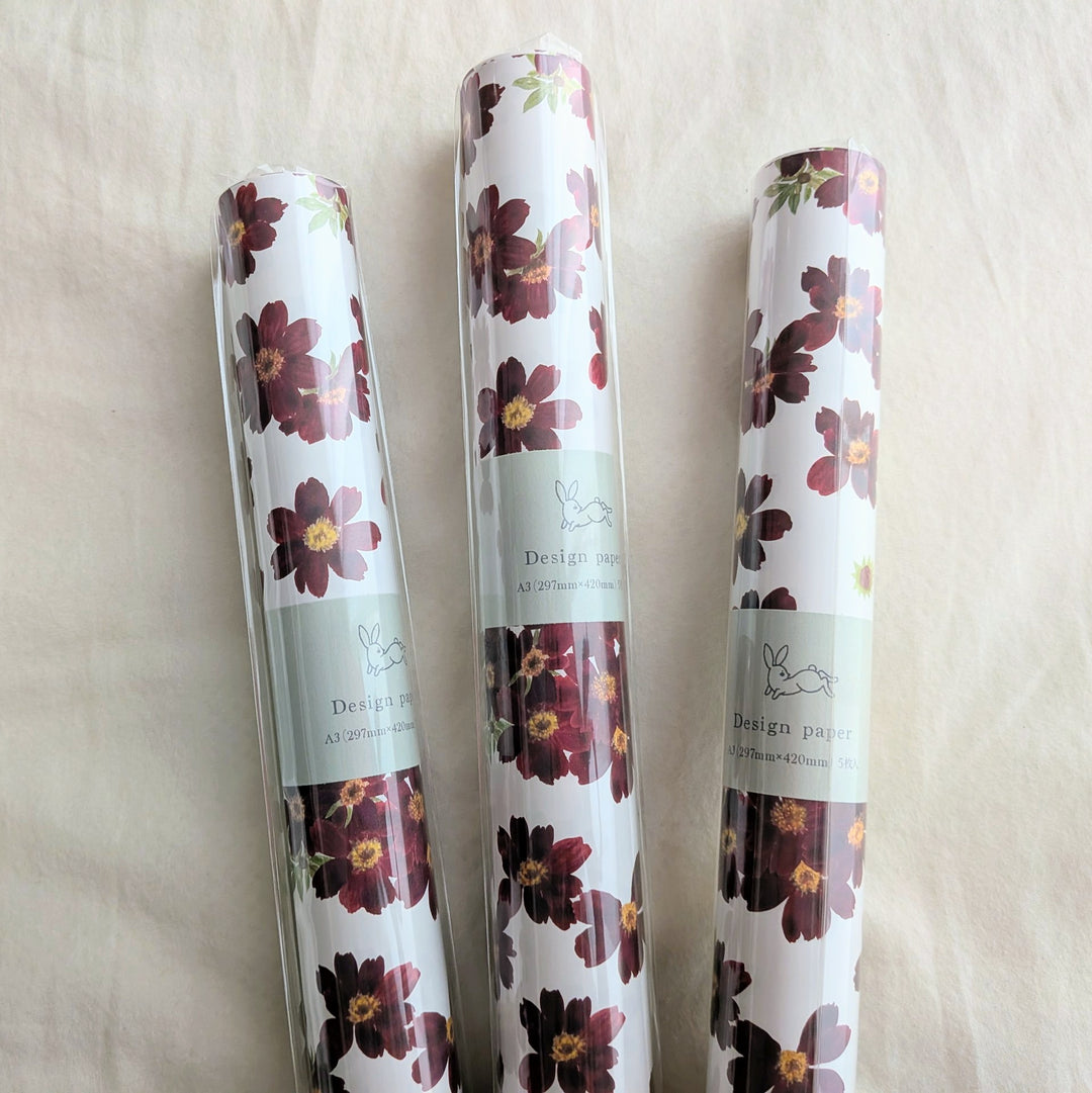 harukazeiro (吉田春香)/ Wrapping Paper -chocolate cosmos