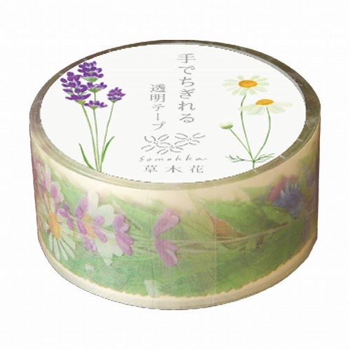 RYURYU / Hand-tearable Clear Tape 20mm width -Herb SMMT204