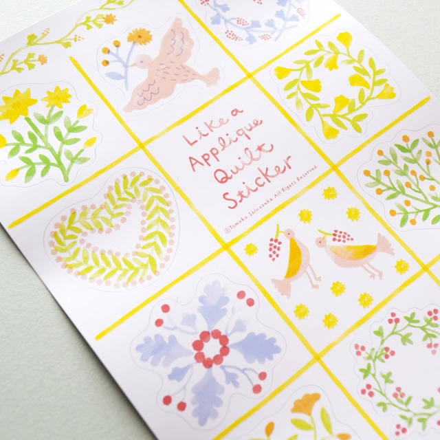 Tomoko Shinozuka / sticker - Quilt