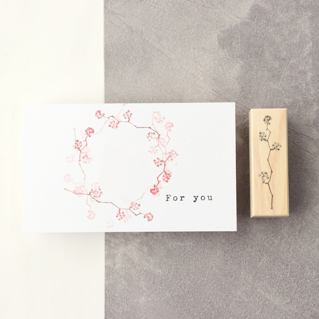 always smiles... / Rubber Stamp -Smilax