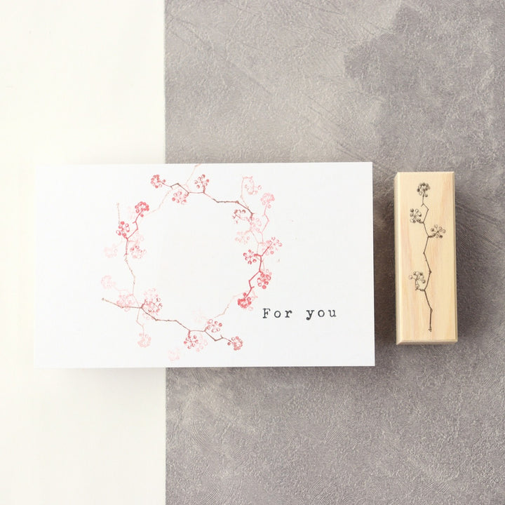 always smiles... / Rubber Stamp -Smilax