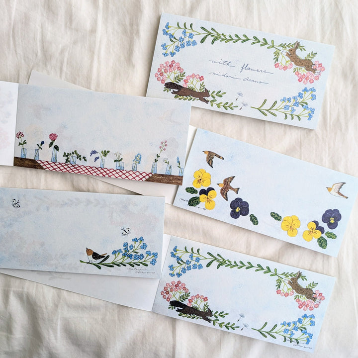 Midori Asano / Small Writing Pad -with flowers