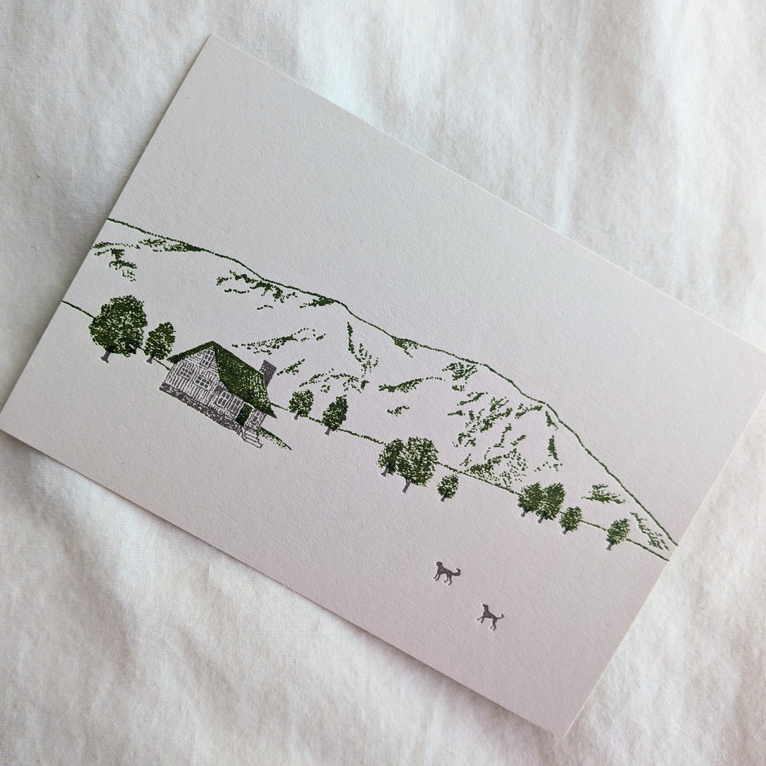 knoten letterpress / Post Card -Mountain House /Cashmere