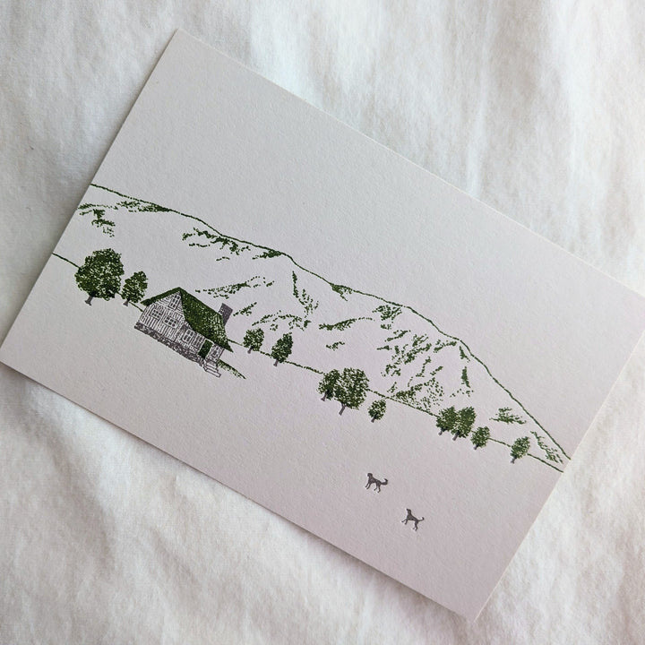 knoten letterpress / Post Card -Mountain House /Cashmere