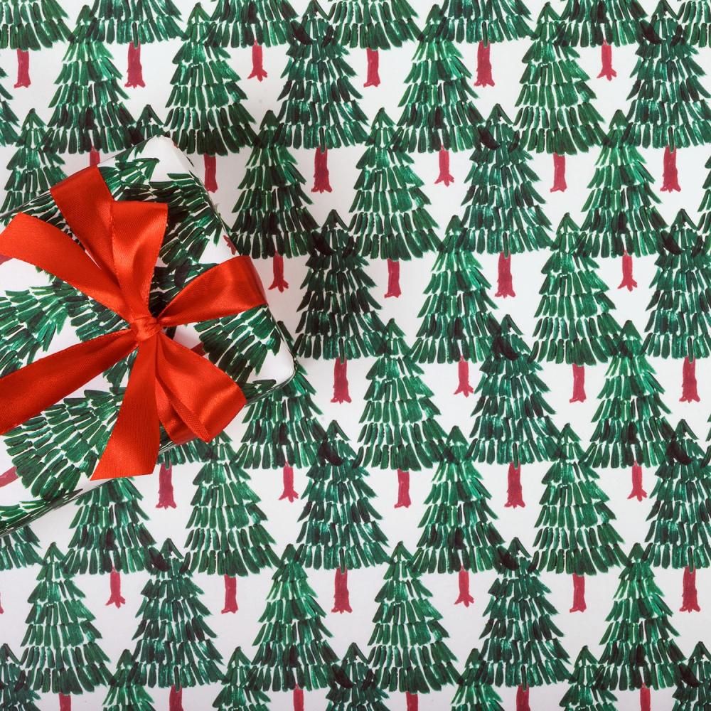 REGARO PAPIRO / Wrapping Paper -Fir Tree Forest /5 sheets