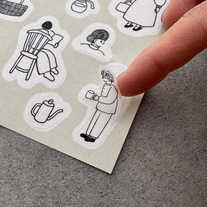 Tobimatsu Shoichiro x Mizushima / Tracing paper sticker -Everyday Life Designs