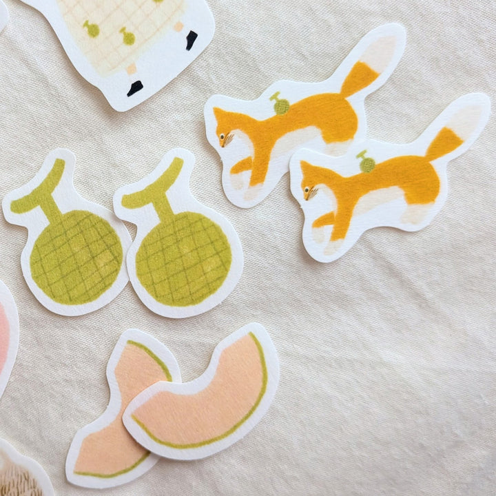 Necktie x Tegamisha / Flake Stickers -Melon