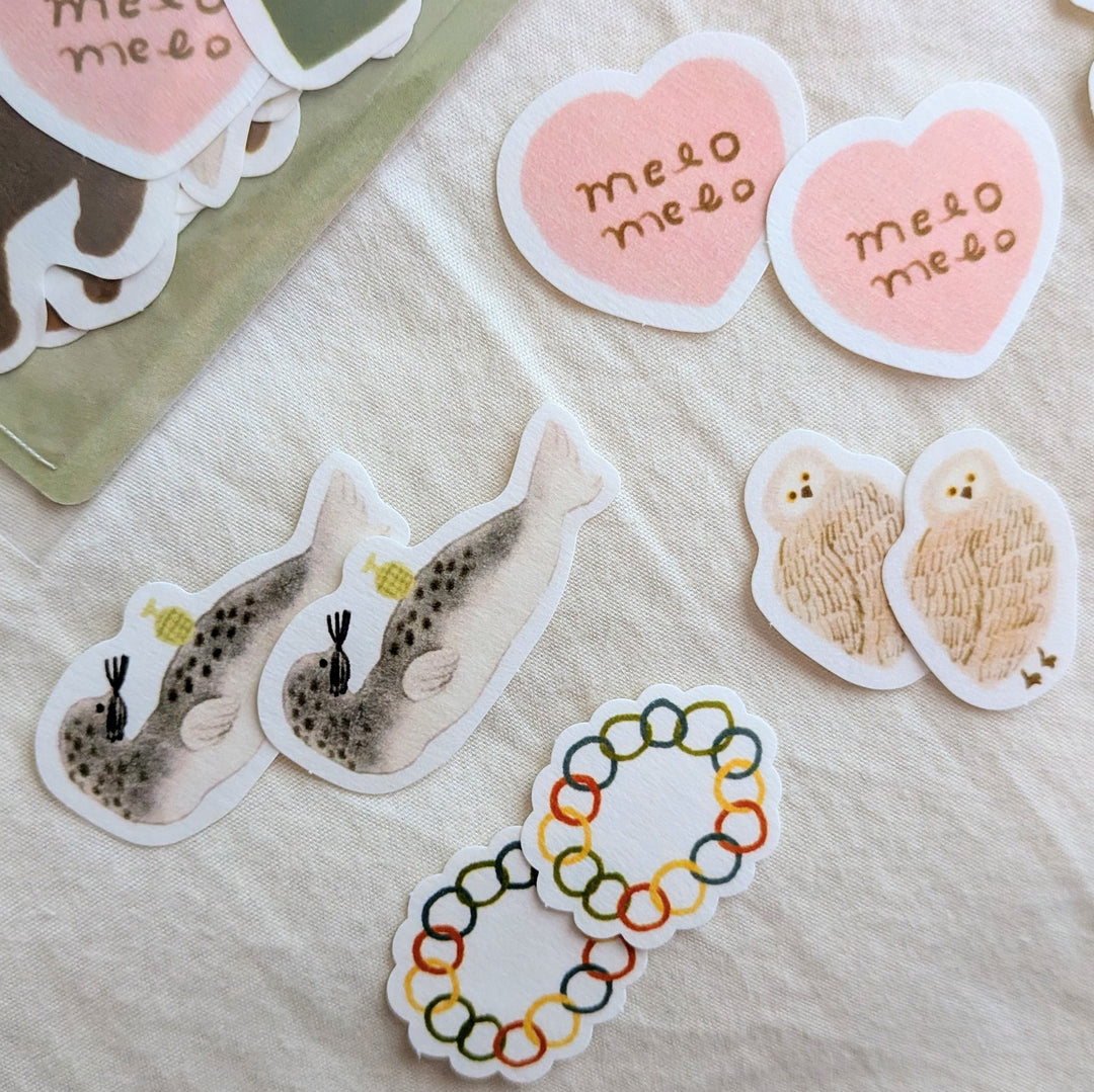 Necktie x Tegamisha / Flake Stickers -Melon